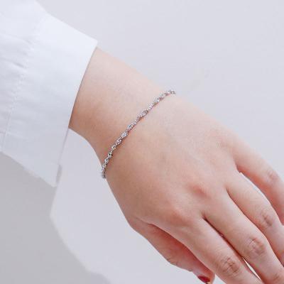 China 2021 Fashion Trendy Shiny Zircon Curved Pull Bracelet Adjustable Size Bracelet Zircon Bracelets For Women for sale