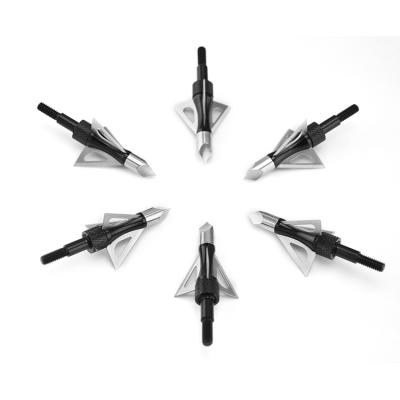 China Hunting Recurve Archery 100 Grit 3 Fixed Blade Broadheads (6 Packs) for sale