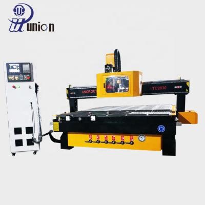 China Building Material Shops Jinan 1325 Vacuum Table Round Disc Tool Switch ATC CNC Router For Making Cabinet Furniture for sale