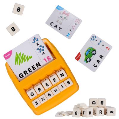 China Interactive Hot Selling Parent-children 2 IN 1 Letter Word Education Spelling Game Set Matching Letter Game Charm Letter Number Teaching Machine Game for sale