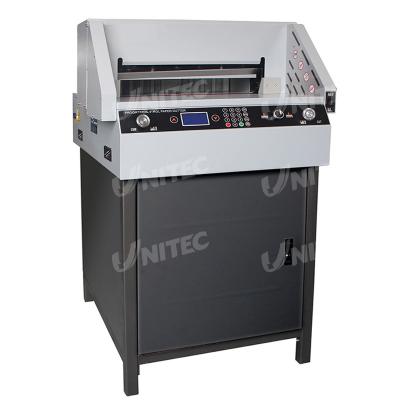 China cortador de papel programable eléctrico E460R/cortador de papel tablero de 490m m en venta