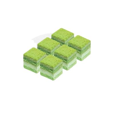 China Normal Double layered matcha square mousse cake Animal Cream Dessert Birthday Party Cafe for sale