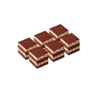 China Normal Double layered tiramisu square mousse cake Animal Cream Dessert Birthday Party Cafe for sale