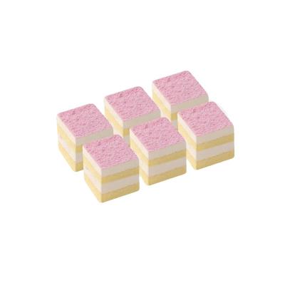 China Normal Double layered cherry blossom square mousse cake Animal Cream Dessert Birthday Party Cafe for sale