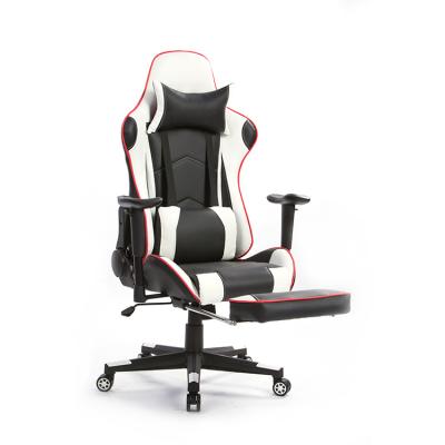 China OEM Custom Ergonomic Adjustable Swivel Leather Computer PC Gaming Chairs (Height) With Footrest for sale