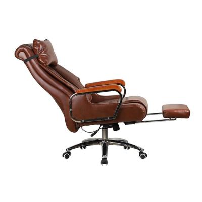 China Wholesale Low Price Adjustable Leather Executive High Back Ergonomic Office (Height) Chair for sale