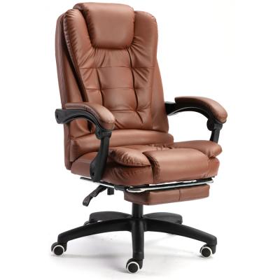 China Adjustable (Height) Most Popular High End Company Modern Ergonomic Luxury Leather Office Chair for sale