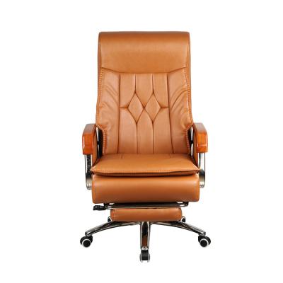 China New Design Executive Office Comfortable Luxury Leather Chair (Height) Adjustable With Footrest for sale