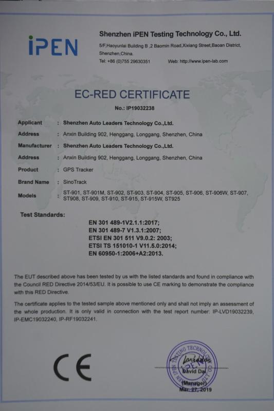 CE - Shenzhen Auto Leaders Technology Co., Ltd.