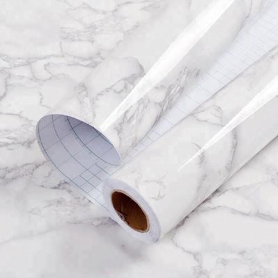 China Contemporary Self Adhesive Vinyl Faux Marble Wallpaper Roll for sale