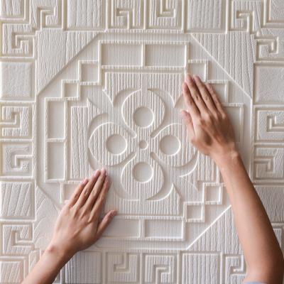 China 2018 Modern DIY 3d PE Foam Self Adhesive Wallpaper For Wall for sale