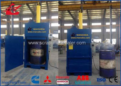 China Waste Oil Drums Crusher Compactor , 11kW Motor Hydraulic Press Machine WANSHIDA for sale