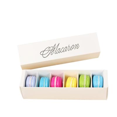 China Custom Logo 1 Tier 6 Dividers / 2 Tier 6 Dividers Recyclable Aluminum Box Macron Box Macron Box Hot Stamping Soft Package Of Macaron Boxes For Sweet for sale