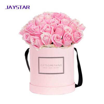 China Lovely Materials Small/Medium Round Recycled Flower Boxes Cylinder Gift Rose Flower Box for sale