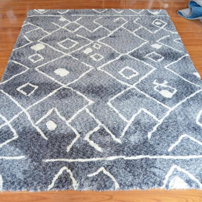 China Non Slip Space Dyeing Simple Design 100%Polyester Machine Woven Shaggy Rug For Home Decor for sale