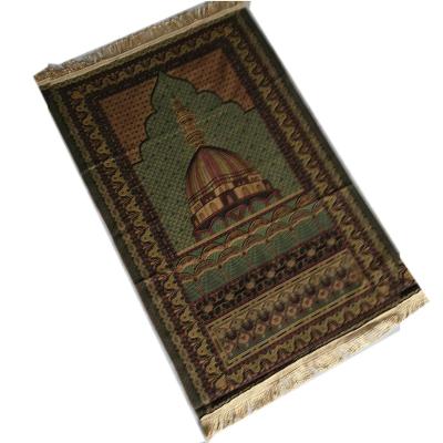 China Hot Selling Islamic Prayer Mat Foldable Cotton Stock for sale