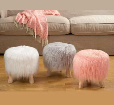 China Anti-slip high quality faux fur cushion seat /throw cover with plush pile for sale