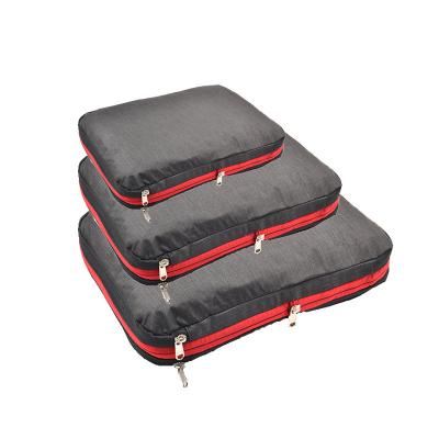 China Custom Multifunctional Durable Travel Storage Large Outdoor Bag Set 3 Piece Shoe Clothes Organizer Packing Cube Luggage Set for sale