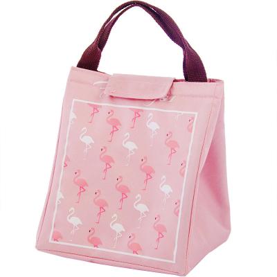 China Waterproof Custom Logo Cotton Cloth Aluminum Foil Tote Insulated Cooler Bag Meal Lunch Bag For Kids for sale