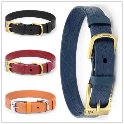 China Custom Support Customized Dog Collar Waterproof TPU Coated Webbing Pet Collars For Small Medium Large Puppy Dogs for sale