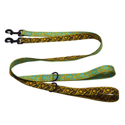 China Wholesale Pets Accessories Padded Pattern Polyester Webbing Dog Leash Lighter Custom Printing Dog Leads For Small Medium Large Dogs for sale