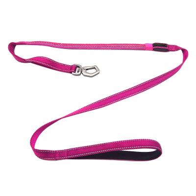 China Padded Nylon Night Light Safety USB LED Rechargeable Dog Lead Battery Dog Leash for sale