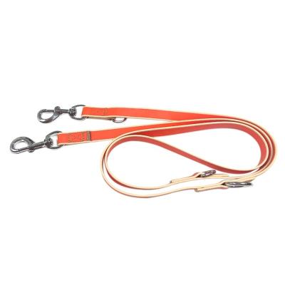 China Quick Release Custom Waterproof Plastic PVC Coated Nylon Pet Leads Soft Comfortable Durable Double Hooks Heads Dog Leashes for sale