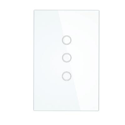 China White American Standard Easy Regulations Switch Wall Light Installation 3Gang/1Way Smart Touch Switch for sale