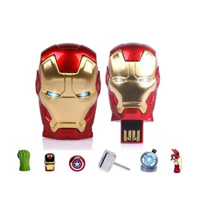 China Metal Avengers USB Pen Drives 4GB 8gb 16gb 32gb 64gb Iron Man Headset USB Flash Drives For Gifts for sale