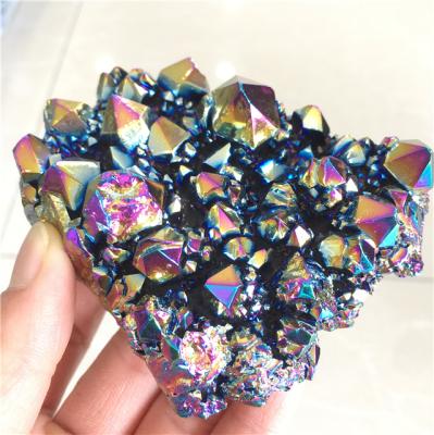 China Europe newcomer people open natural crystal gemstone rainbow angel aura quartz crystal cluster for sale for sale