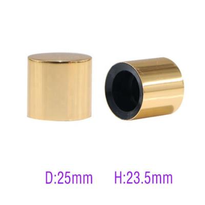 China Non spill cylindrical gold color cheap aluminum bottle cap makers for fea 15mm bottle neck for sale