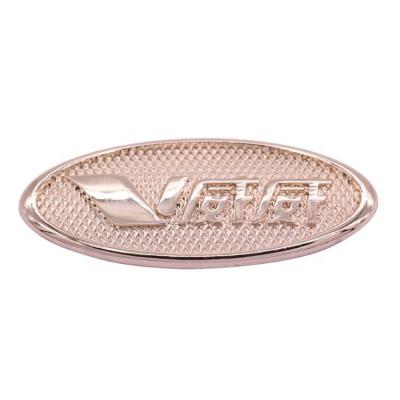 China Custom Engraved China Brand Label Tag Logo Embossed Metal Plate For for sale