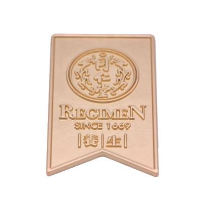 China China Gold Color Customize Logo Plate Metal Decorative For Zinc Alloy Package Box for sale