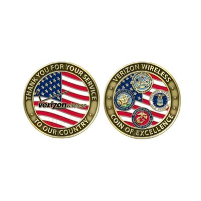 China China Free Design Sport Coins Metal Mirror Finish Custom Brass Challenge Coin for sale