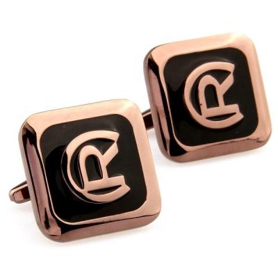 China Portable high-end high-end copper men's gold bitcoin cufflinks suit shirt business cufflink for sale