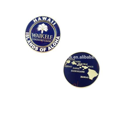 China Portable Factory Custom Hawaii Magnet Golf Coin Ball Marker for sale