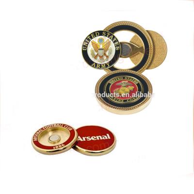 China Portable Custom Collar FC Cross Magnet Golf Ball Grave Marker for sale