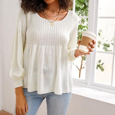 China Anti-wrinkle Wholesale Round Neck Pattern Woman Winter Sweaters Underpainting Women's Sweater for sale