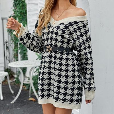 China Anti-wrinkle Summer plaid Women's sexy party dress cloth off shoulder short dress for sale