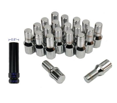 China Chrome Locking Wheel Bolts Heat Treated , Spline Drive Lug Bolts Easy Installation for sale