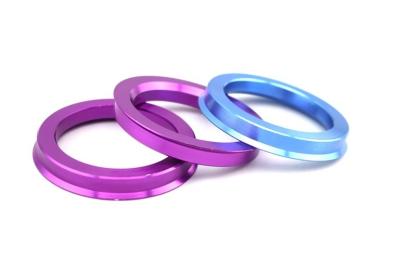 China Recyclable 60.1 To 66.1 Aluminum Hub Rings CNC Machined Blue / Purple Color for sale