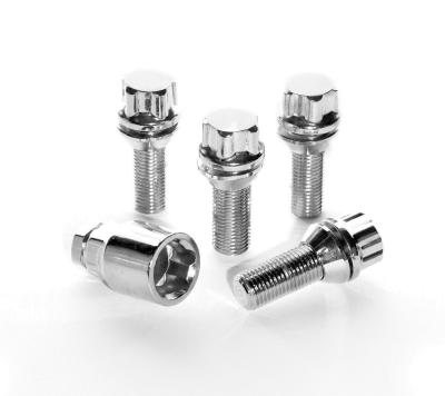 China Alloy Wheel Locking Bolts M12 X 1.5 , Correction Variable Pcd Bolts Easy Installation for sale