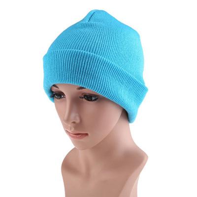 China COMMON 2021 COMMON winter high quality plain dyed beanie hat 100% custom acrylic warm knitted beanie for sale