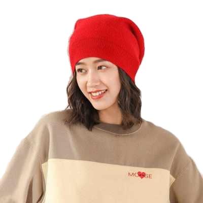 China 2021 Winter COMMON JOINT Hip Hop Warm Casual Knitted Cowl Loose Female Stacking Beanies Hats For Women for sale