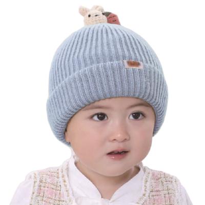 China Wholesale Winter Knitted Hot Manufacturer Baby Dobby Soft Custom Hats And Caps For Boys Girls for sale