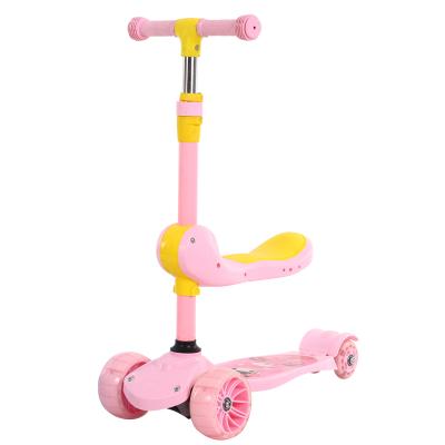 China Wholesale Plastic 2 In 1 Multi Functional Led Scooter Lights 3 Wheel Kids Scooter Beautiful For Kids for sale