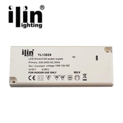 China LED Lighting Guangzhou ilin 15w 30w 45w Ip20 Power Supply 12v Constant Voltage Small Size Led Driver For Strip Light for sale