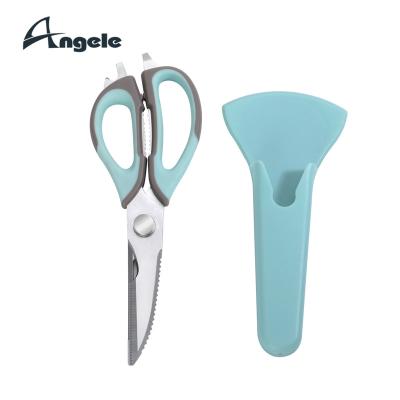 China Fashionable Household Stainless Steel Kitchen Shears With Magnetic Sheath Universal Kitchen Scissors for sale