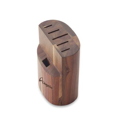 China Eco-friendly Sustainable Knives Display Stand Wooden Knife Block Bamboo Magnetic Knife Holder for sale