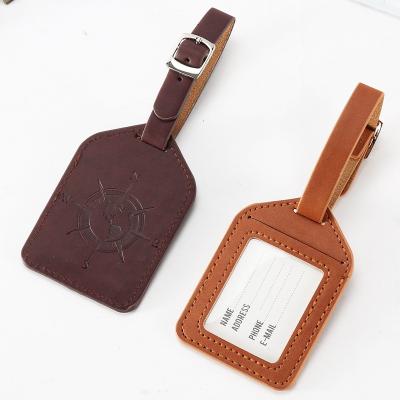 China Easy To Carry Wholesale Fashionable PU Leather Boarding Pass Luggage Tag. for sale